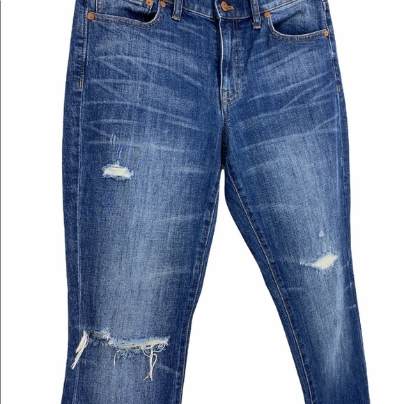 Madewell Woman’s Size 28 Distressed slim Boy-jeans 10”Rise - Picture 3 of 7